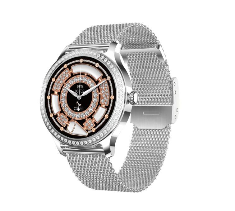 Diamond Embedded Female Smart Watch Fashion Multi Function Sports